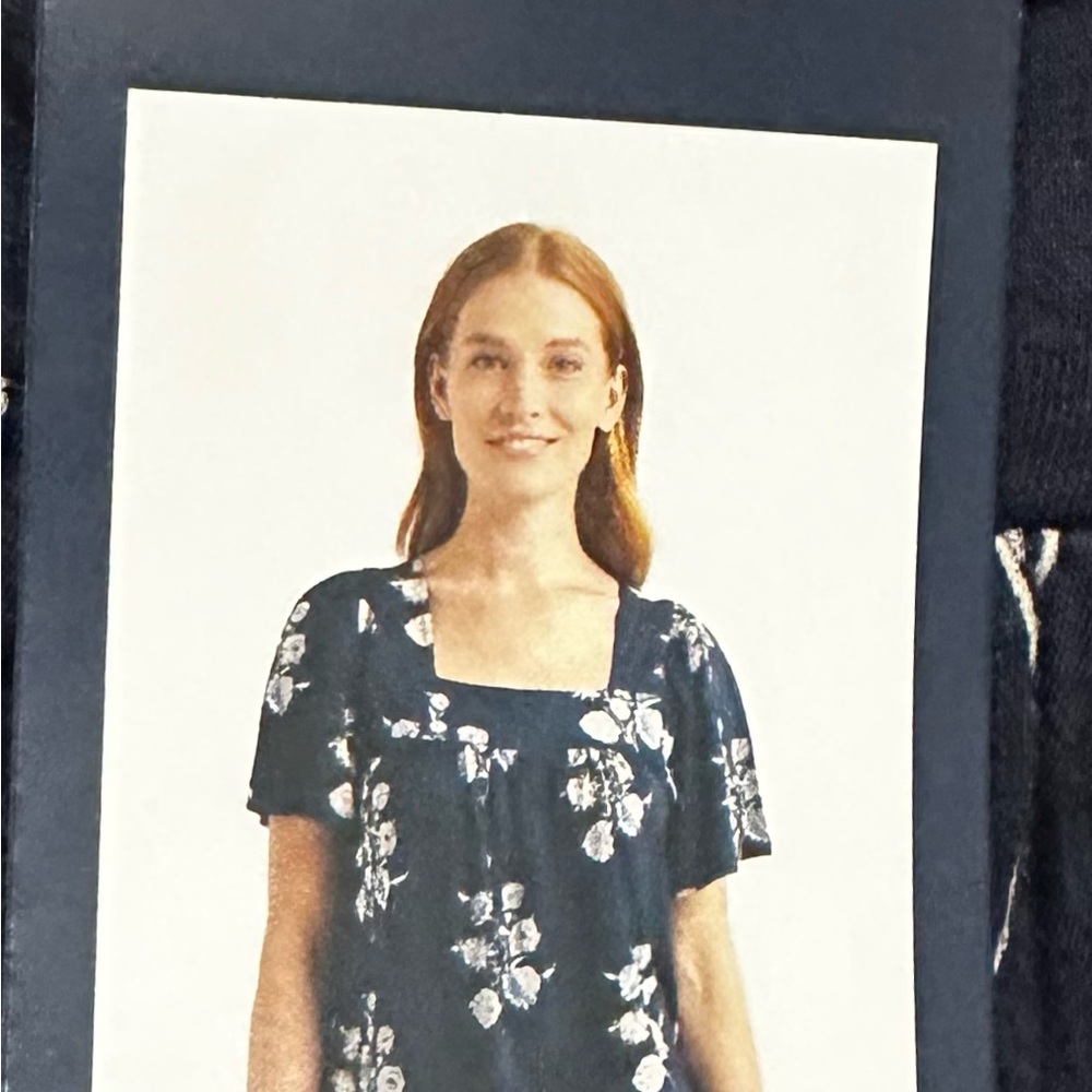 Lucky Brand Floral Navy Women's Top NWT XXL